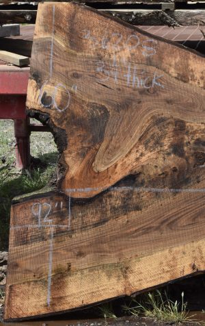 36208 Figured Bastogne Walnut Slab 81"x60"-28"x3 1/4" Apr 2025 - Image 3