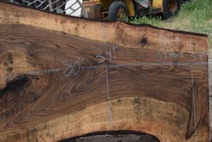 36211 Figured Bastogne Walnut Slab 80"x56"-34"x3 1/4" Apr 2025 - Image 4