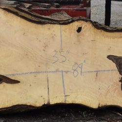 36212 Figured Bastogne Walnut Slab 107"x48"-35"x3 5/8" Apr 2025