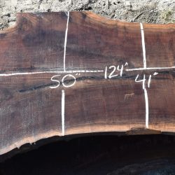 35535 Claro Walnut Slab 124”x50”-41”x3 3/8” February 2022