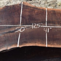 35534 Claro Walnut Slab 125”x50”-41”x3 3/8” February 2022