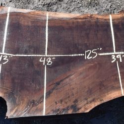 35538 Claro Walnut Slab 125”x48”-28”x3 3/8” February 2022