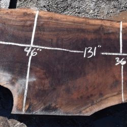 35539 Claro Walnut Slab 131”x46”-26”x4 1/2” February 2022