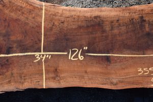35544 Figured Claro Walnut Slab 126”x53”-34”x 5 1/2” Feb 2022 - Image 4