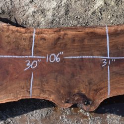 35550 Figured Claro Walnut Slab 106“X45”-30”x5 1/2” Feb 2022