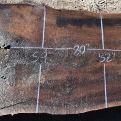 35559 Claro Walnut Slab 80”x60”-46”x6 1/8” Feb 2022