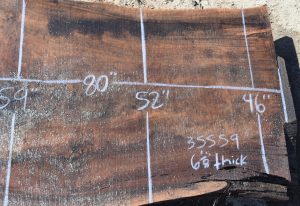 35559 Claro Walnut Slab 80”x60”-46”x6 1/8” Feb 2022 - Image 3