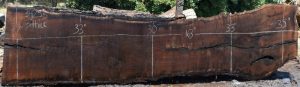 34253 Long California Black Walnut Slab 163"x37"-30"x3" June 2016